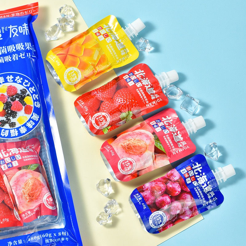 Japanese Fruit Jelly Drink Pouches (4Pck)