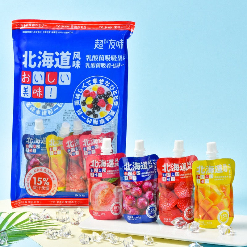 Japanese Fruit Jelly Drink Pouches (4Pck)