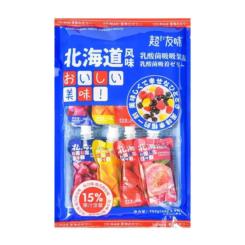Japanese Fruit Jelly Drink Pouches (4Pck)