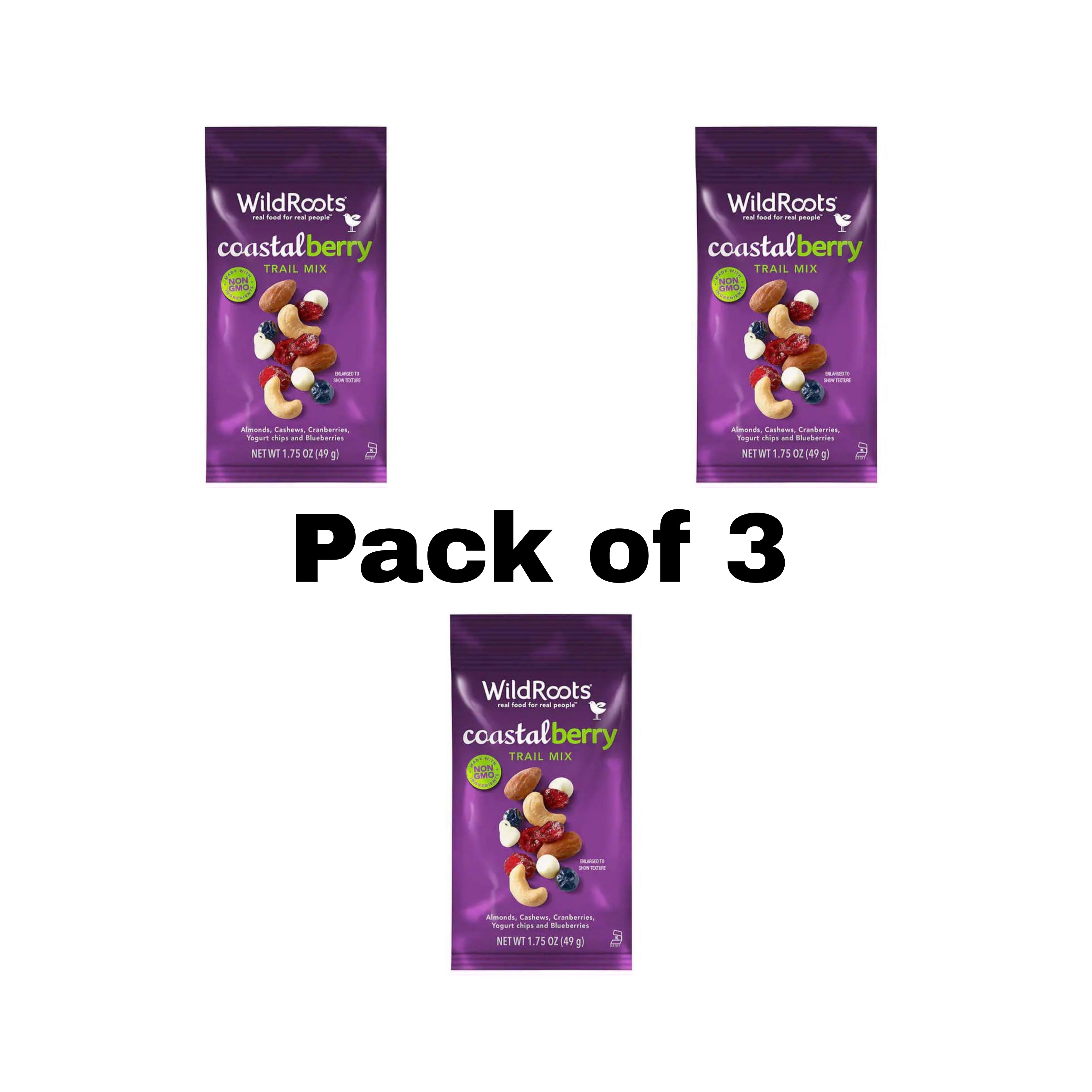 Wild Roots Coastal Berry Trail Mix | 1.75 oz (3 Pack)